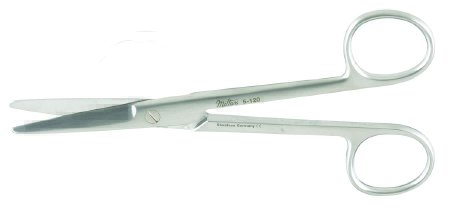 Scissors Dissecting Miltex® Mayo 6-3/4 Inch Length OR Grade German Stainless Steel NonSterile Finger Ring Handle Curved Beveled Blades Blunt Tip / Blunt Tip ** Special Order - Non Stocked Item ** by Integra York PA, Inc. (Miltex)  ID 5-126
